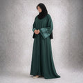 Emerald Elegance – Forest Green Embroidered Abaya